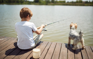 Angeln mit Hund