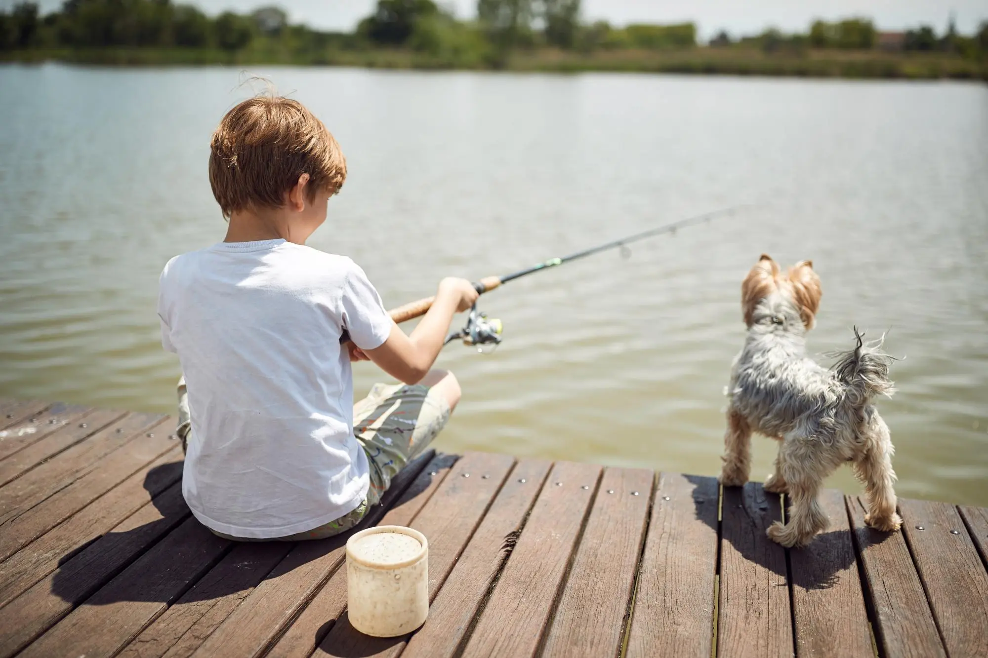 Angeln mit Hund